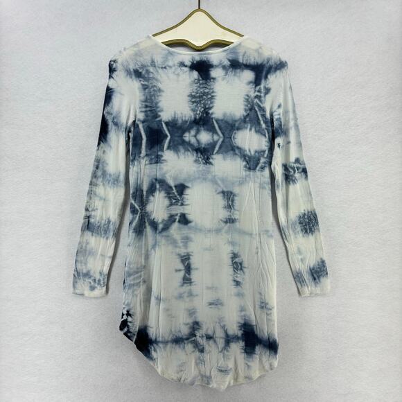 Blue Curl Beachwear Blue White Tie Dye Mini Dress Boho Summer Vacation Women's S - Picture 2 of 11